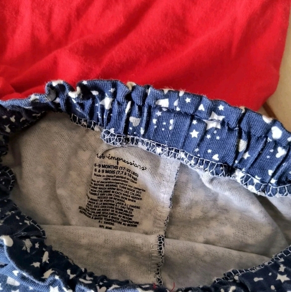 First Impressions Star Checkered Print Shorts Tank Top Set 6-9 Months Baby Girl - Picture 3 of 3